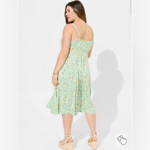 NWT Torrid Midi Super Soft Button-Front Skater Dress, Size 6